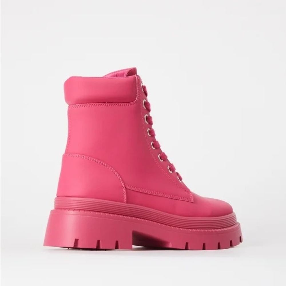 •Tevos• Fuchsia Edition Lace Up Combat Boots - Picture 3 of 8